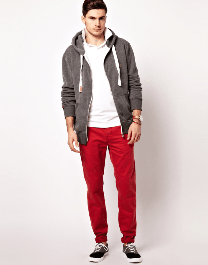 calça vermelha masculina 1