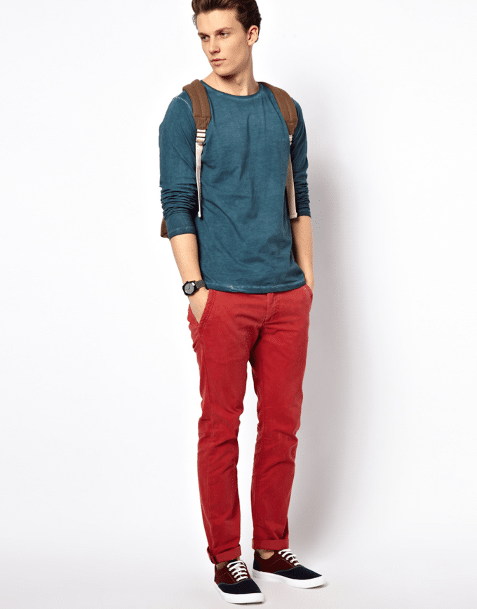 calça vermelha masculina 4