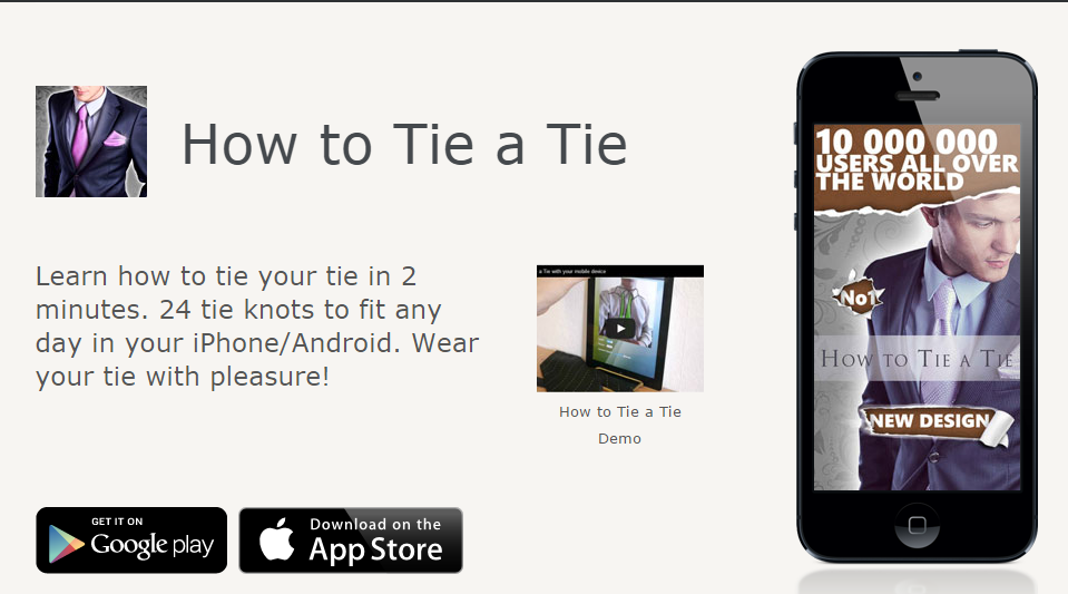 how to tie a tie Homens que se cuidam 5 apps para baixar