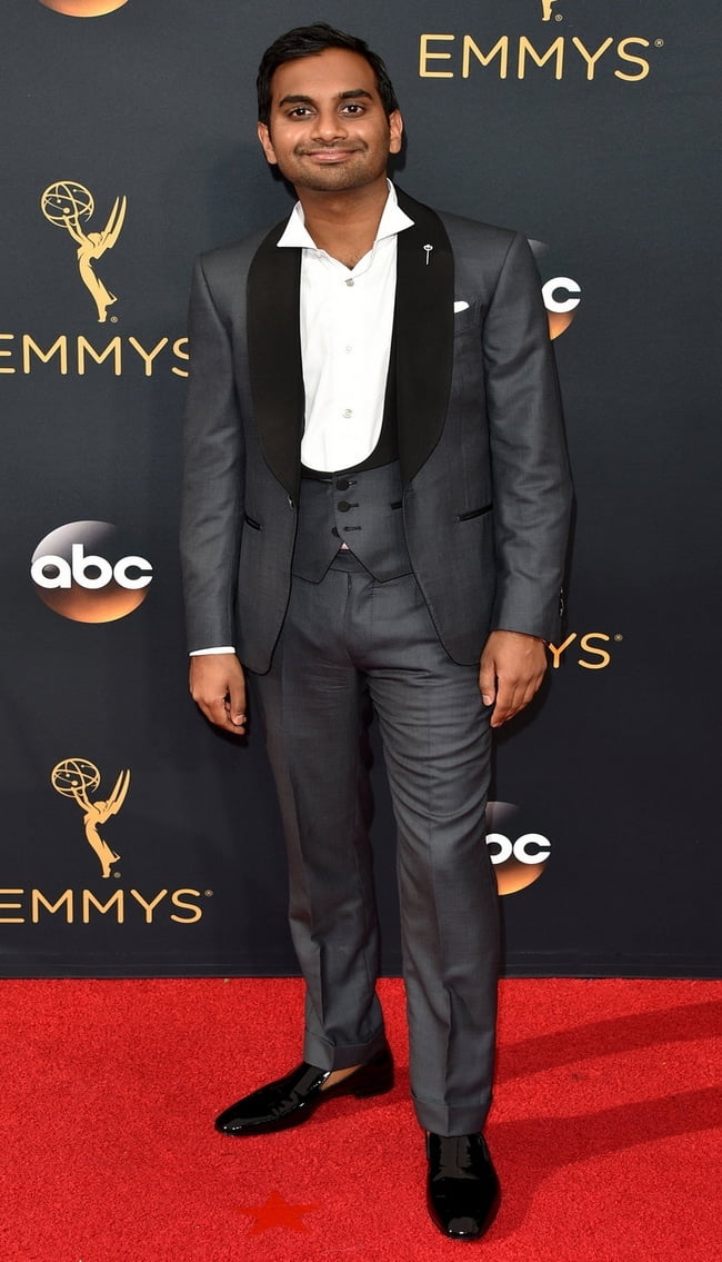 LOS ANGELES, CA - SEPTEMBER 18: Actor Aziz Ansari arrives at the 68th Annual Primetime Emmy Awards at Microsoft Theater on September 18, 2016 in Los Angeles, California. (Photo by John Shearer/WireImage)