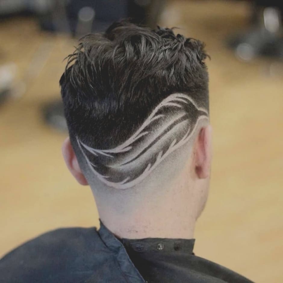 corte de cabelo masculino com desenho