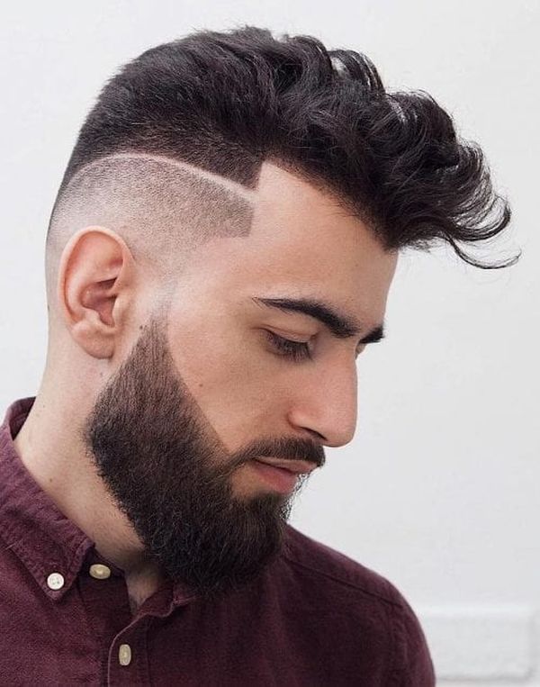 fotos de cabelo masculino com listra