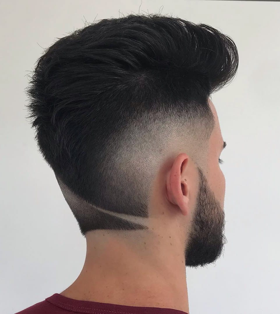 cortes de cabelo masculino degrade com risco curto