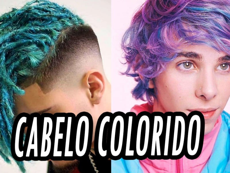 Cabelo Masculino Colorido Homens Que Se Cuidam